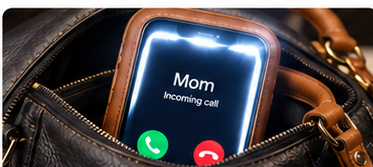 Bright visual alert for an incoming phone call